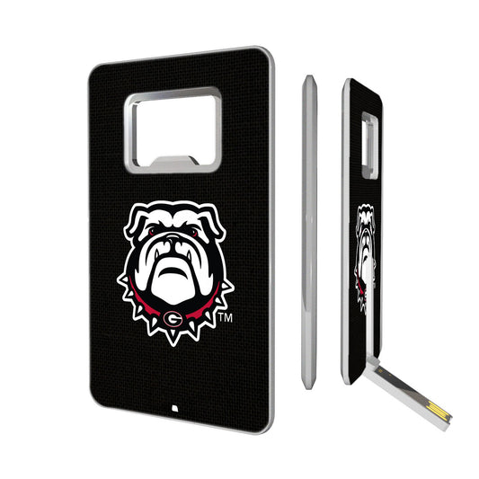 Georgia Bulldogs Solid Design Credit Card USB Drive & Bottle Opener