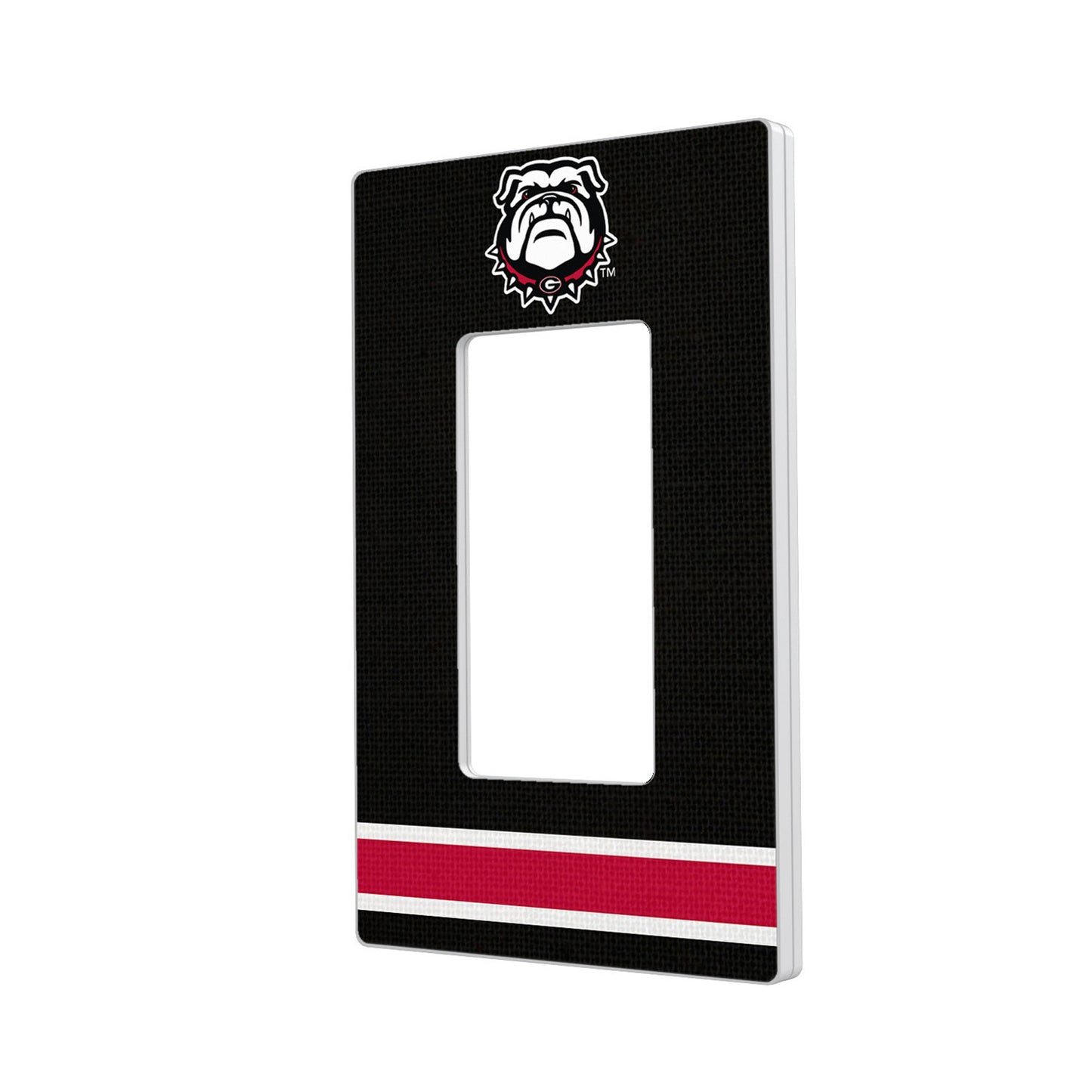 Georgia Bulldogs Stripe Design Single Rocker Lightswitch Plate