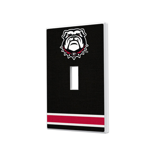 Georgia Bulldogs Stripe Design Single Toggle Lightswitch Plate