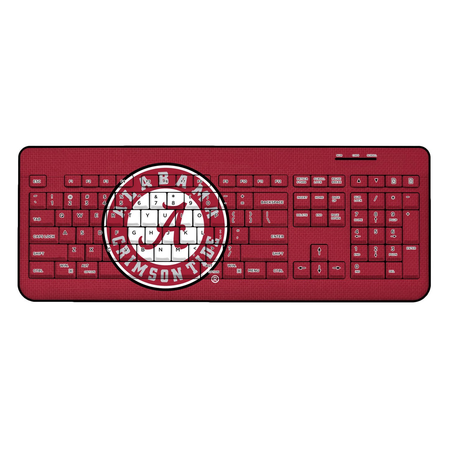 Alabama Crimson Tide Alternate Logo Solid Design Wireless Keyboard