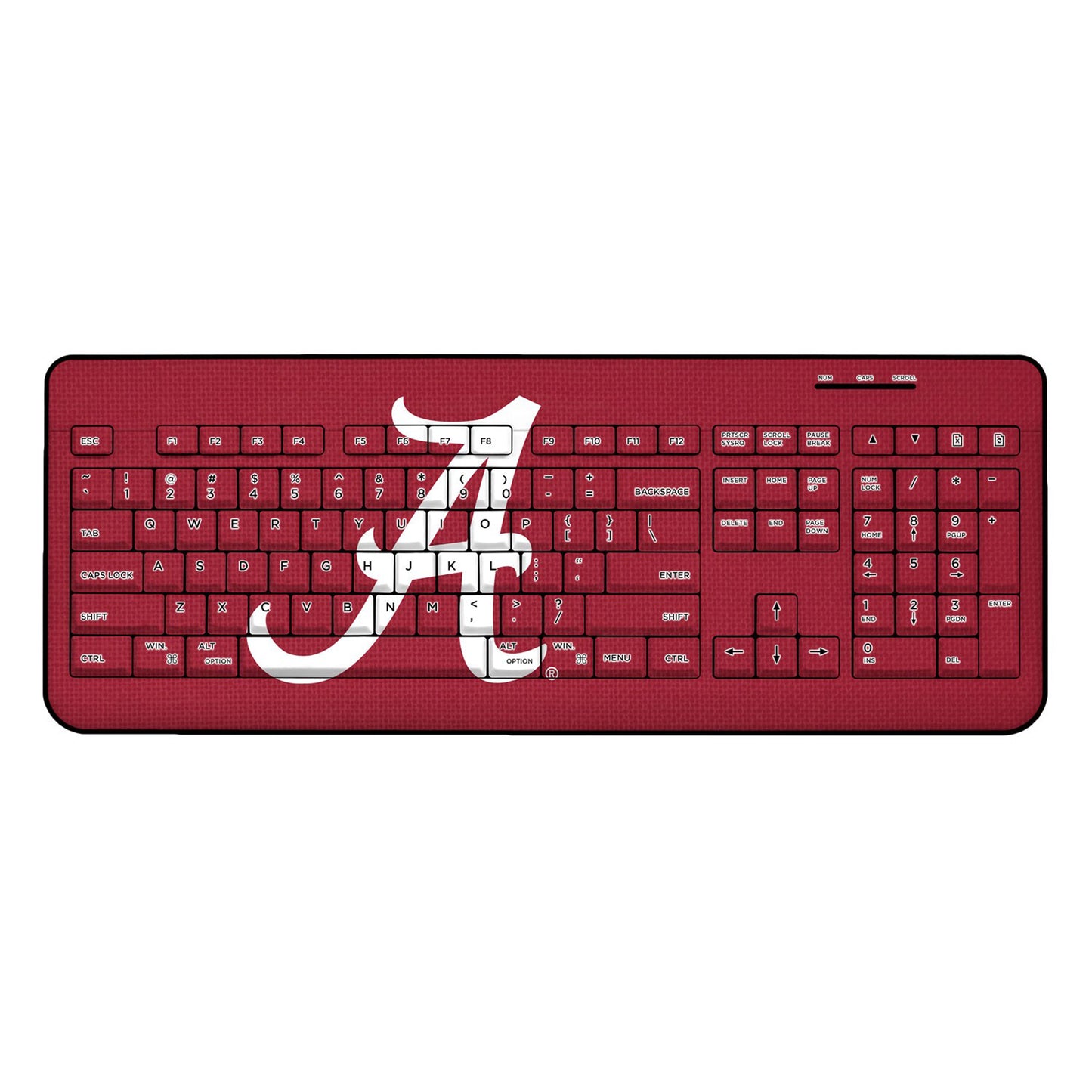 Alabama Crimson Tide Primary Logo Solid Design Wireless Keyboard