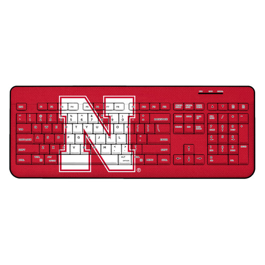 Nebraska Huskers Primary Logo Solid Design Wireless Keyboard