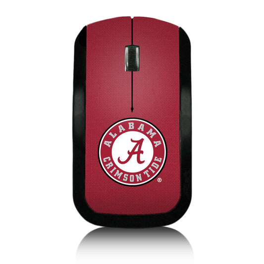 Alabama Crimson Tide Alternate Logo Solid Design Wireless Mouse