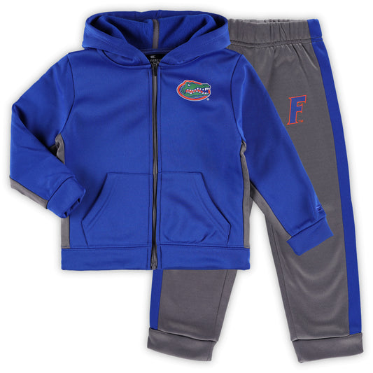 Toddler Colosseum Royal/Gray Florida Gators Shark Full-Zip Hoodie Jacket & Pants Set