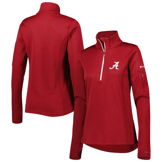 Women's Columbia Crimson Alabama Crimson Tide Park View Omni-Wick Half-Zip Top