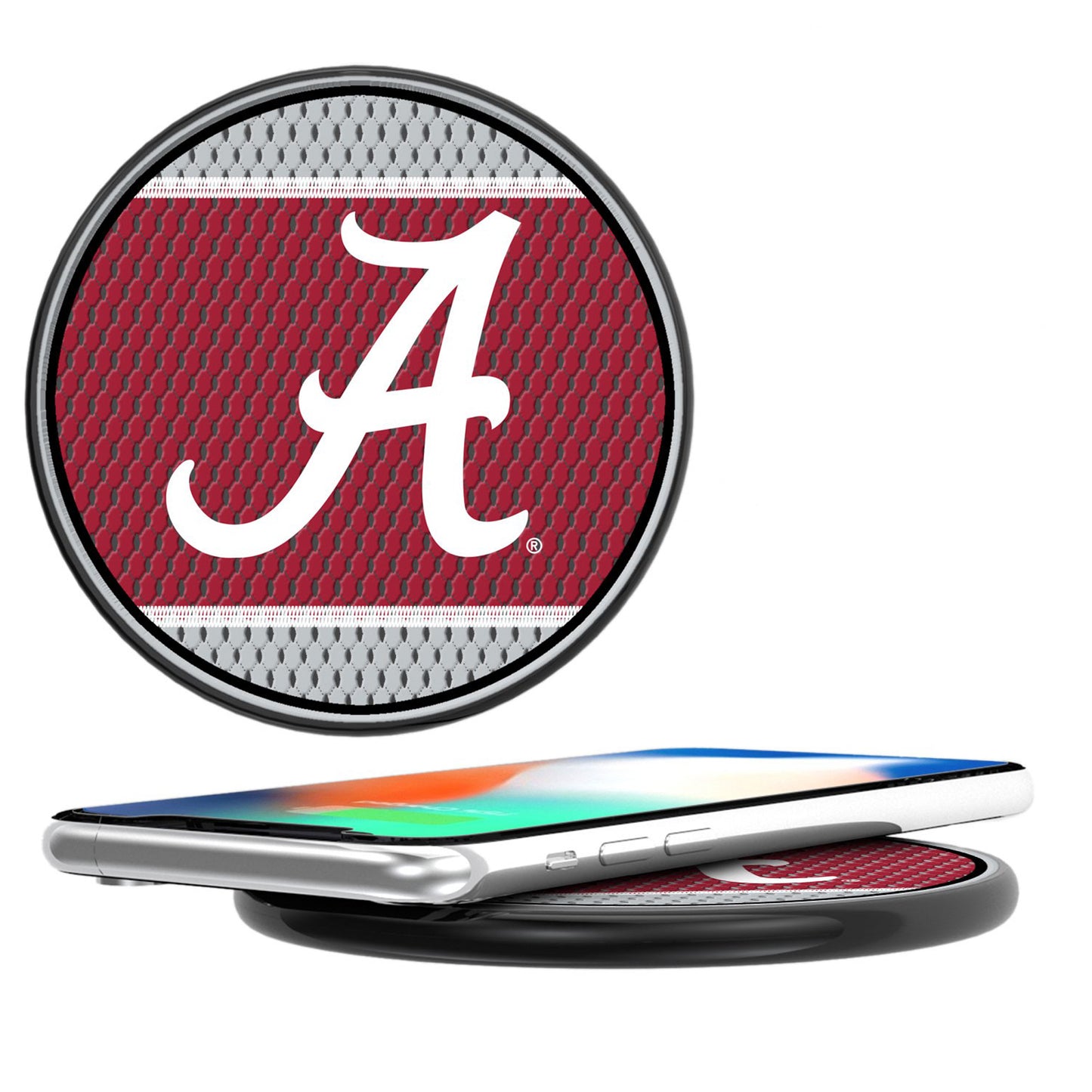 Alabama Crimson Tide Primary Logo 10-Watt Mesh Design Wireless Charger