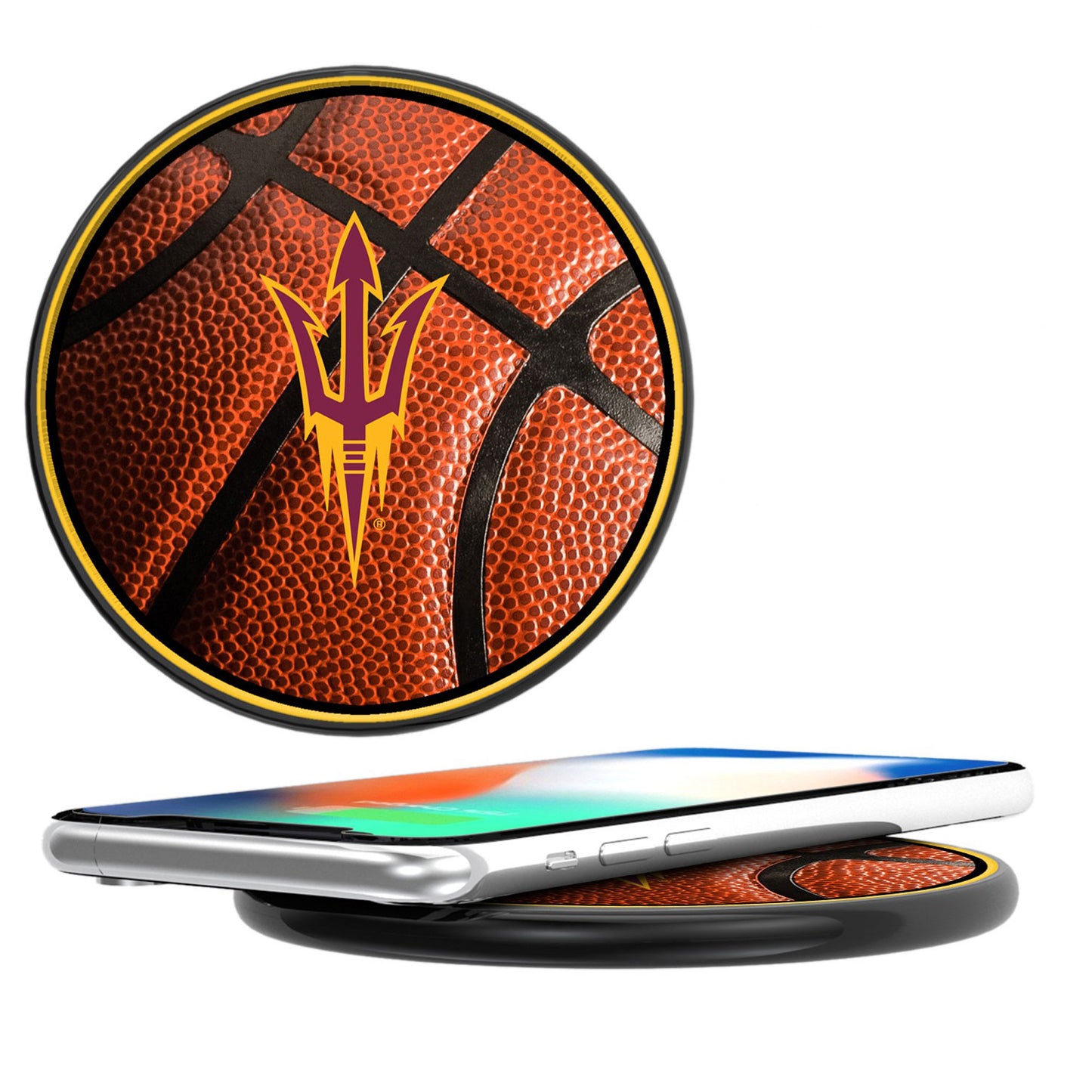 Arizona State Sun Devils 10-Watt Basketball Design Wireless Charger