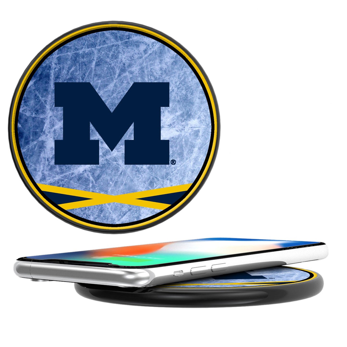 Michigan Wolverines 10-Watt Ice Flood Design Wireless Charger