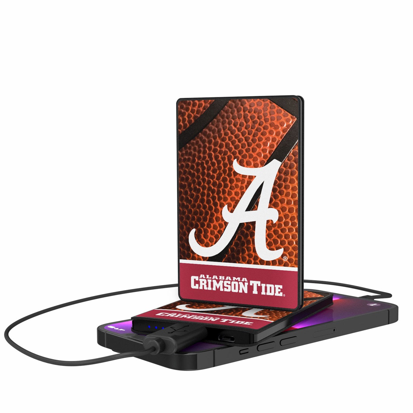 Alabama Crimson Tide Primary Logo 2500mAh Basketball Design Credit Card Powerbank