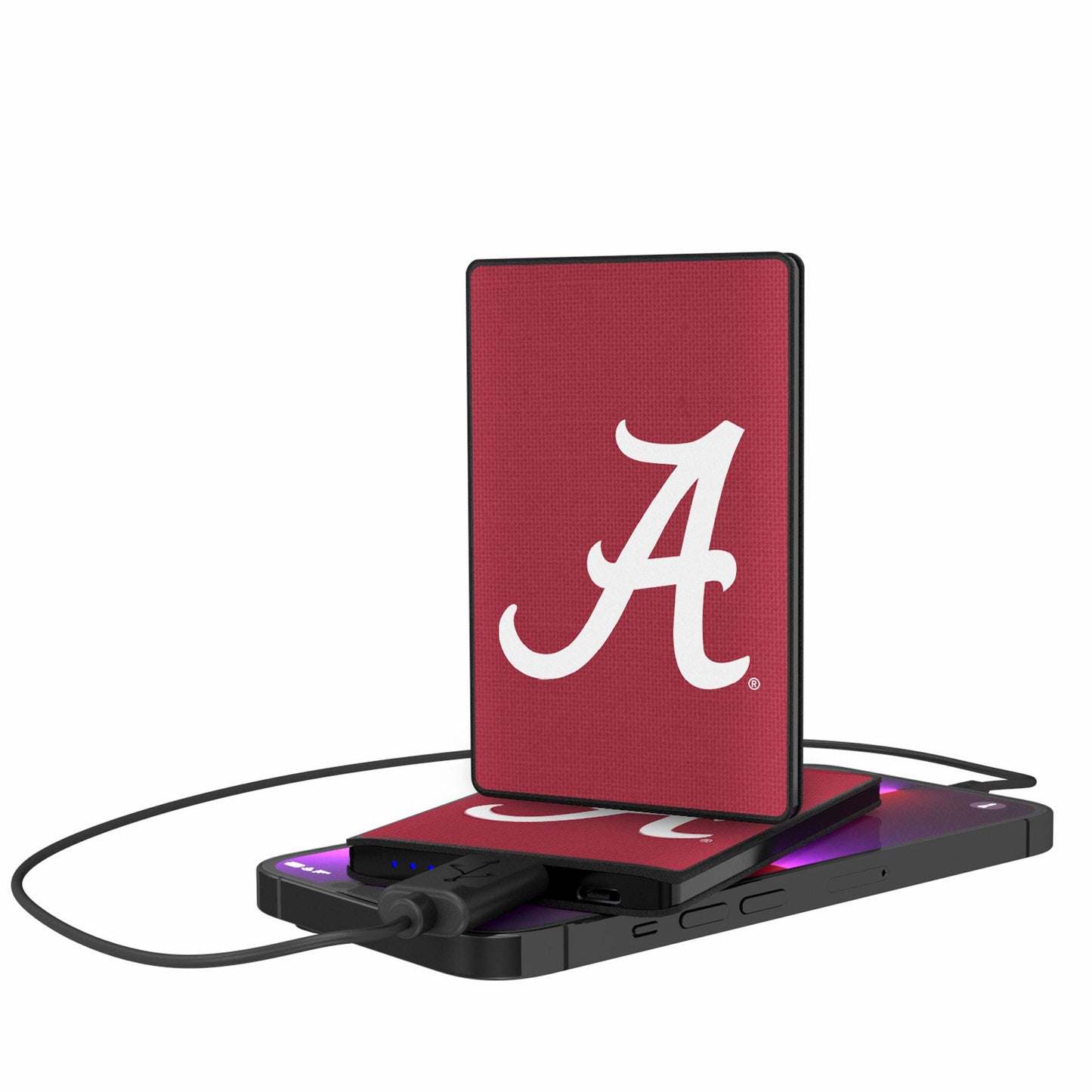 Alabama Crimson Tide Primary Logo 2500mAh Solid Design Credit Card Powerbank