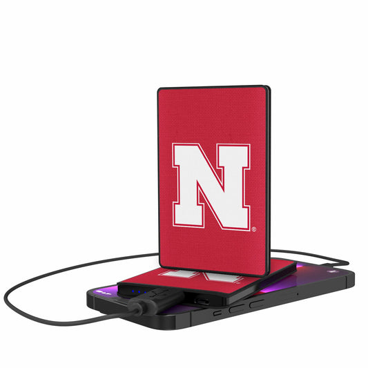 Nebraska Huskers Primary Logo 2500mAh Solid Design Credit Card Powerbank