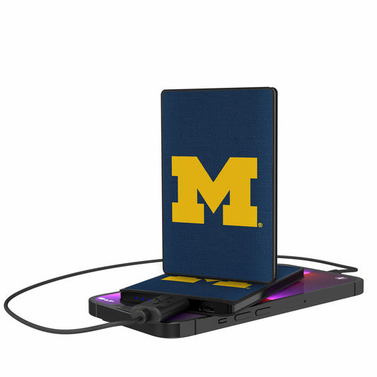 Michigan Wolverines 2500mAh Solid Design Credit Card Powerbank