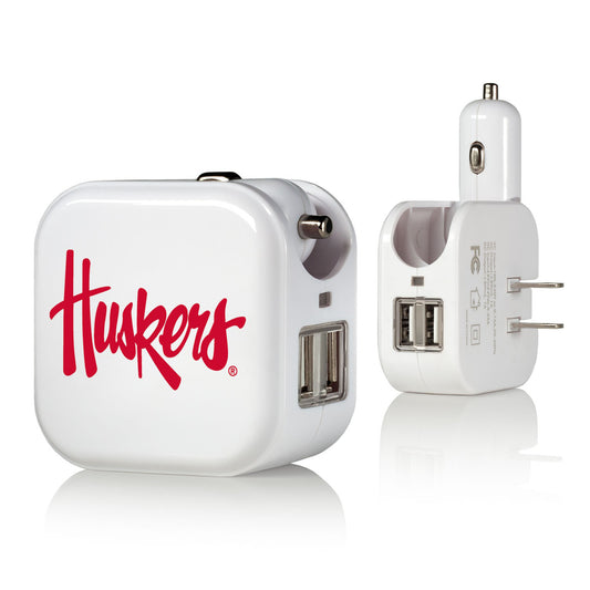 Nebraska Huskers Secondary Logo USB Charger