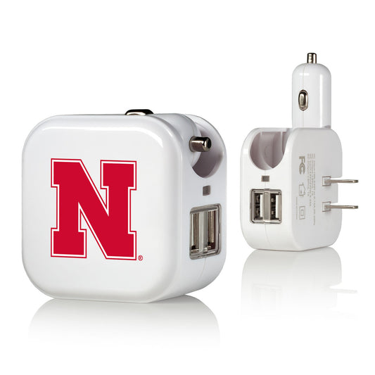 Nebraska Huskers Primary Logo USB Charger