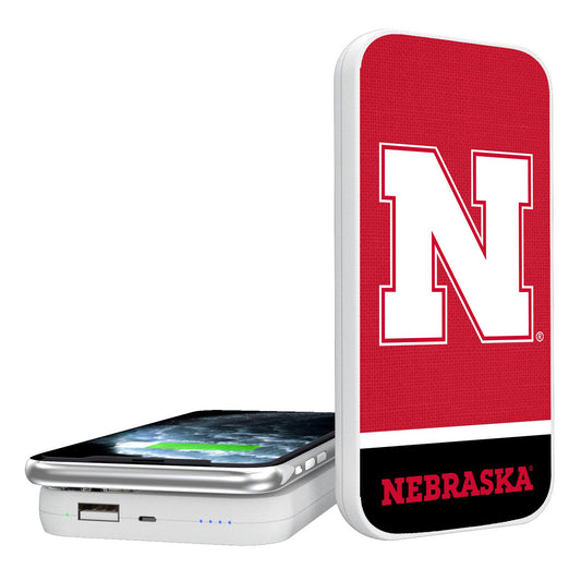 Nebraska Huskers Primary Logo 5000mAh Endzone Design Wireless Powerbank