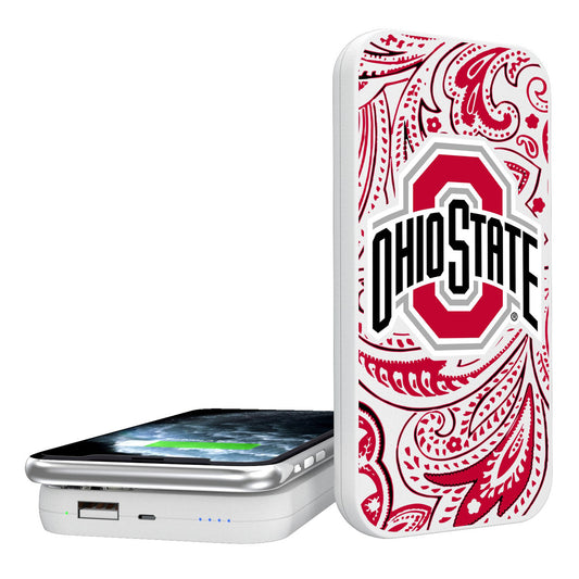 Ohio State Buckeyes 5000mAh Paisley Design Wireless Powerbank