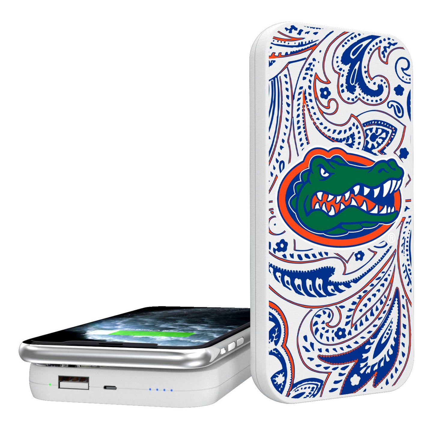 Florida Gators 5000mAh Paisley Design Wireless Powerbank