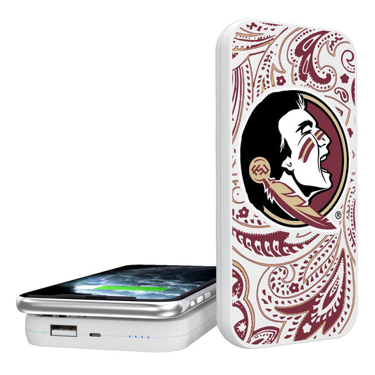 Florida State Seminoles Primary Logo 5000mAh Paisley Design Wireless Powerbank