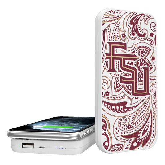 Florida State Seminoles Alternate Logo 5000mAh Paisley Design Wireless Powerbank