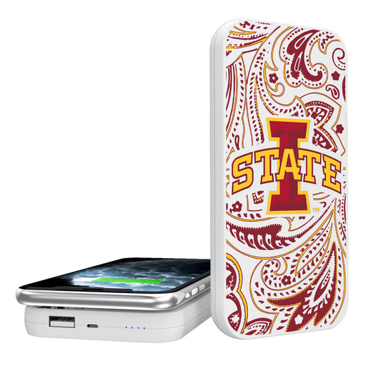 Iowa State Cyclones 5000mAh Paisley Design Wireless Powerbank