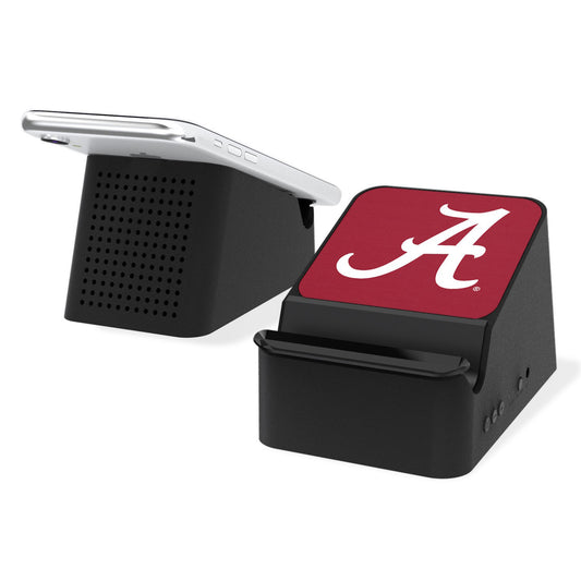 Alabama Crimson Tide Primary Logo 5-Watt Solid Design Wireless Charging Station and Bluetooth Speaker