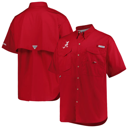 Men's Columbia Crimson Alabama Crimson Tide Big & Tall Bonehead Button-Up Shirt