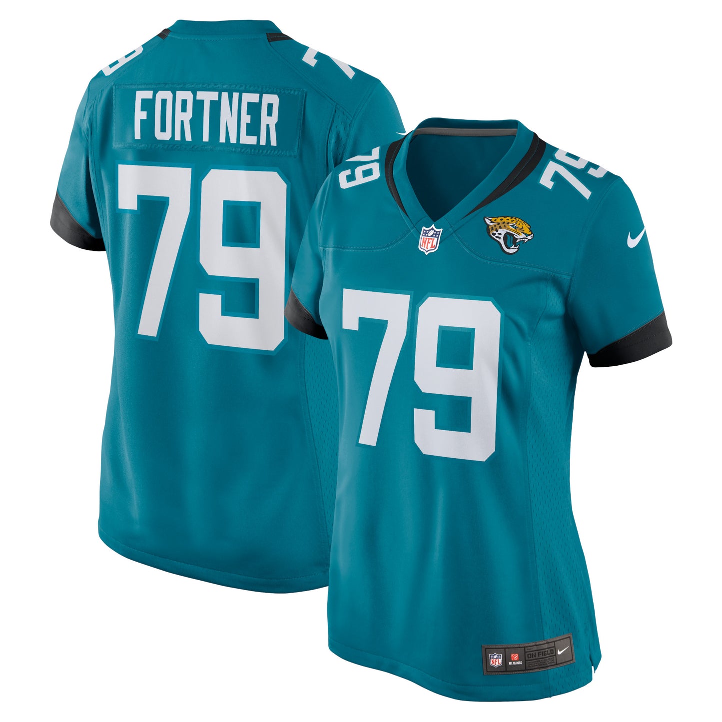 Women's Nike Luke Fortner Teal Jacksonville Jaguars Game Jersey