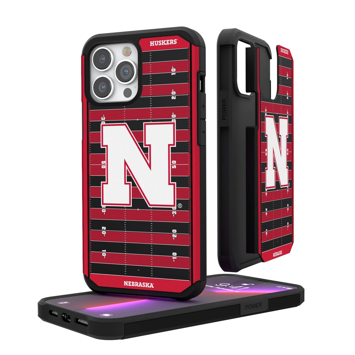 Nebraska Huskers Logo Field iPhone Rugged Case