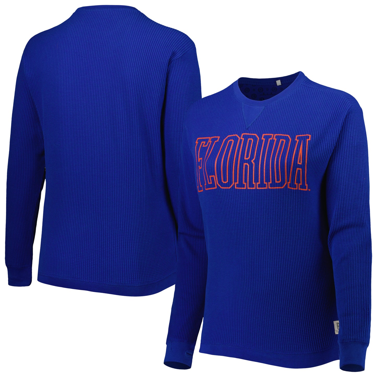 Women's Pressbox Royal Florida Gators Surf Plus Size Southlawn Waffle-Knit Thermal Tri-Blend Long Sleeve T-Shirt