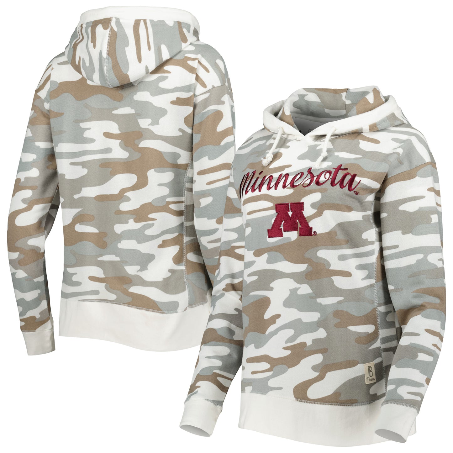 Women's Pressbox Camo Minnesota Golden Gophers San Pablo Pullover Hoodie