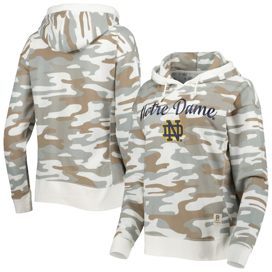 Women's Pressbox Camo Notre Dame Fighting Irish San Pablo Pullover Hoodie