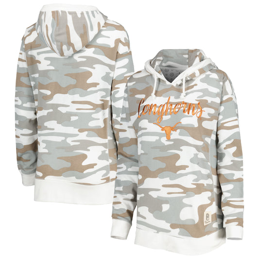 Women's Pressbox Camo Texas Longhorns San Pablo Pullover Hoodie