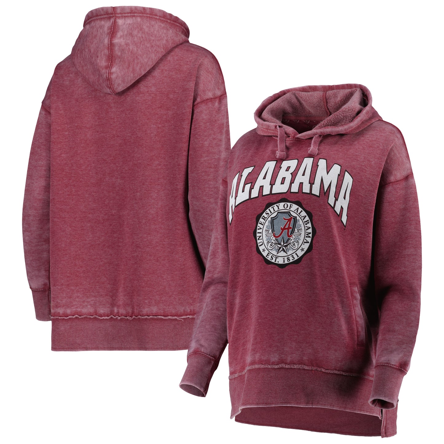 Women's Pressbox Crimson Alabama Crimson Tide Vintage Winnie Pullover Hoodie