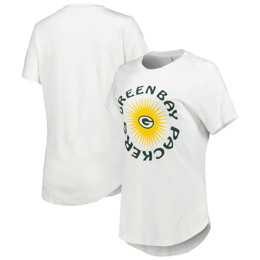 Women's White Green Bay Packers Downtime T-Shirt