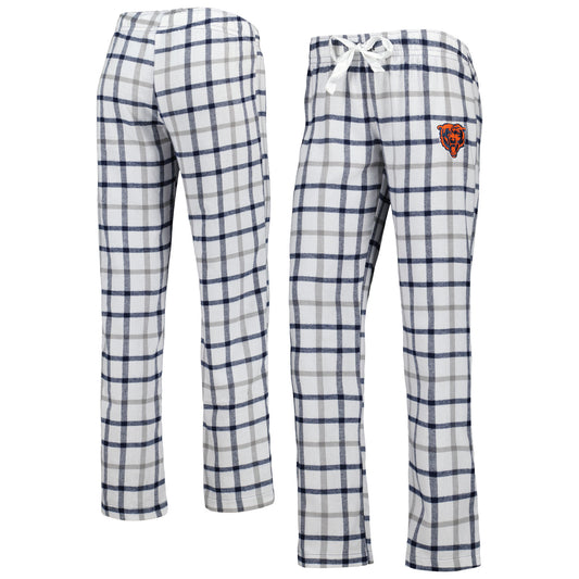 Women's White/Navy Chicago Bears Trance Flannel Lounge Pants