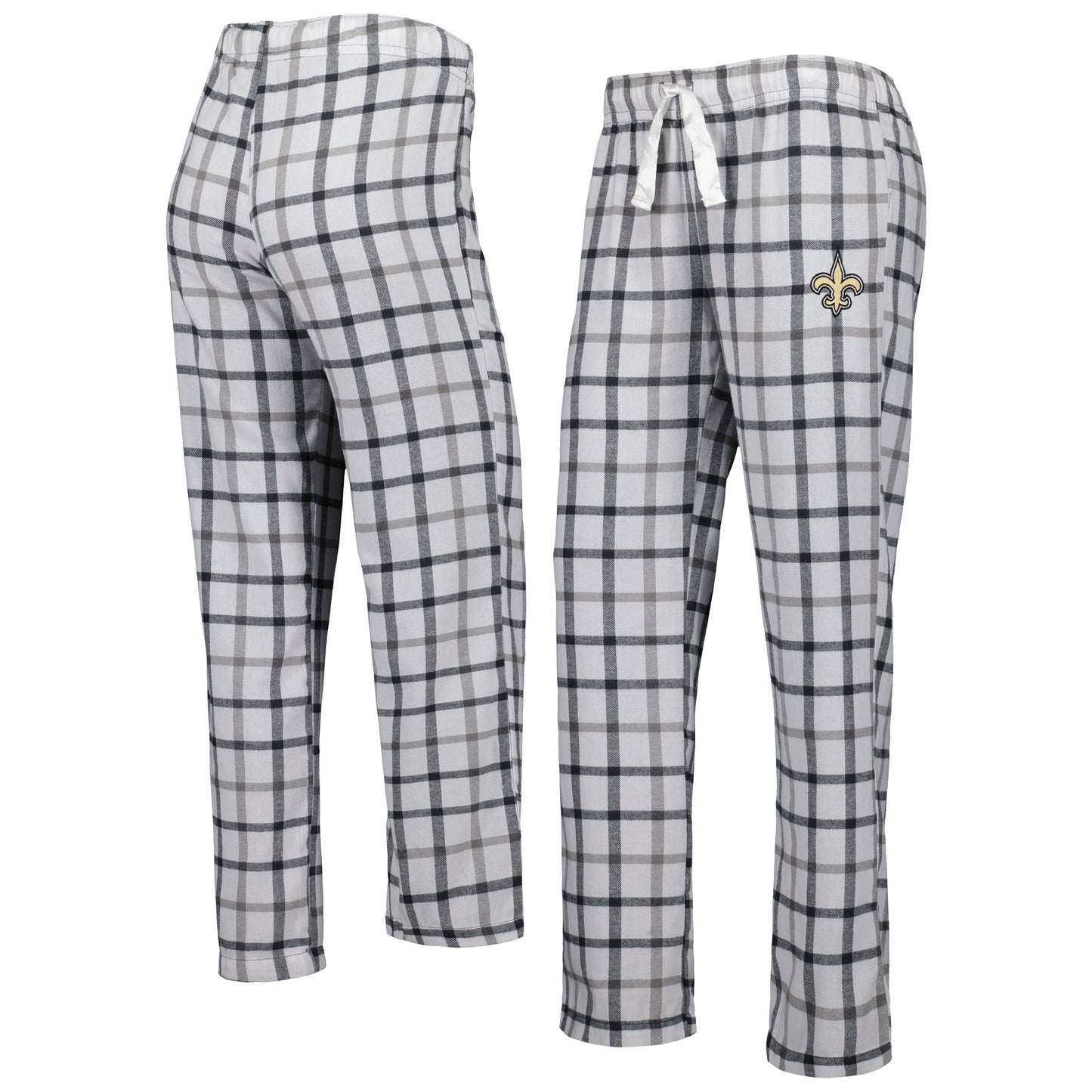 Women's Charcoal/Gray New Orleans Saints Trance Flannel Lounge Pants