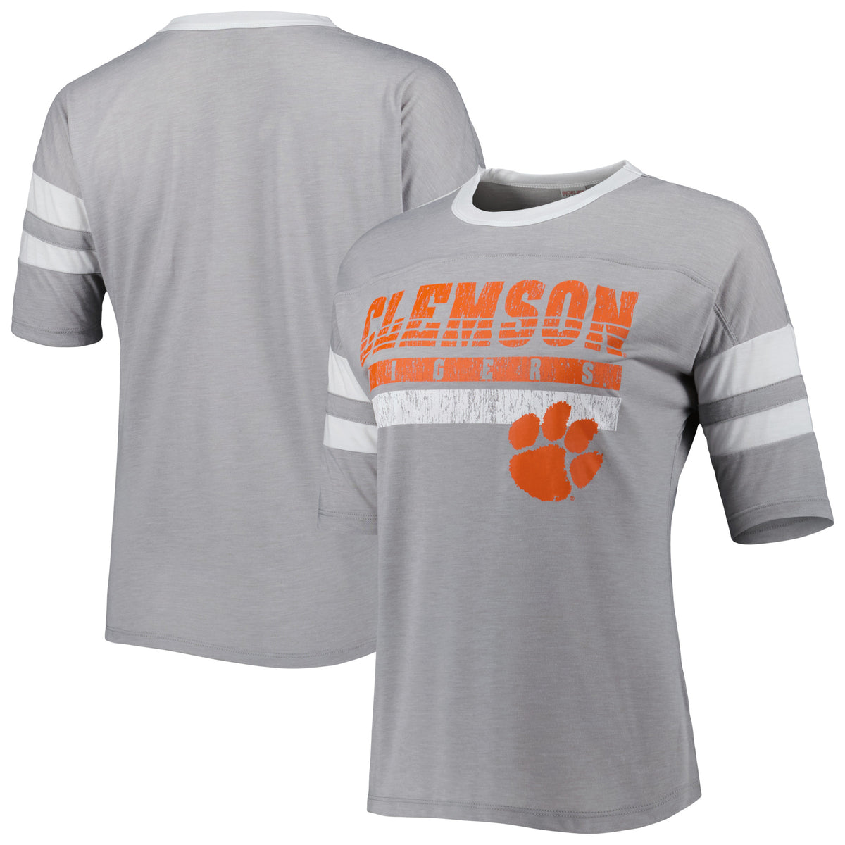 Women's Gray Clemson Tigers Downtime T-Shirt