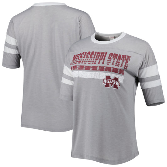 Women's Gray Mississippi State Bulldogs Downtime T-Shirt