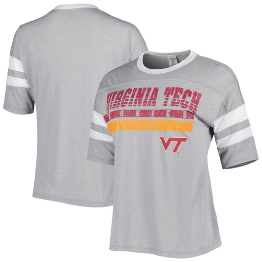 Women's Gray Virginia Tech Hokies Downtime T-Shirt