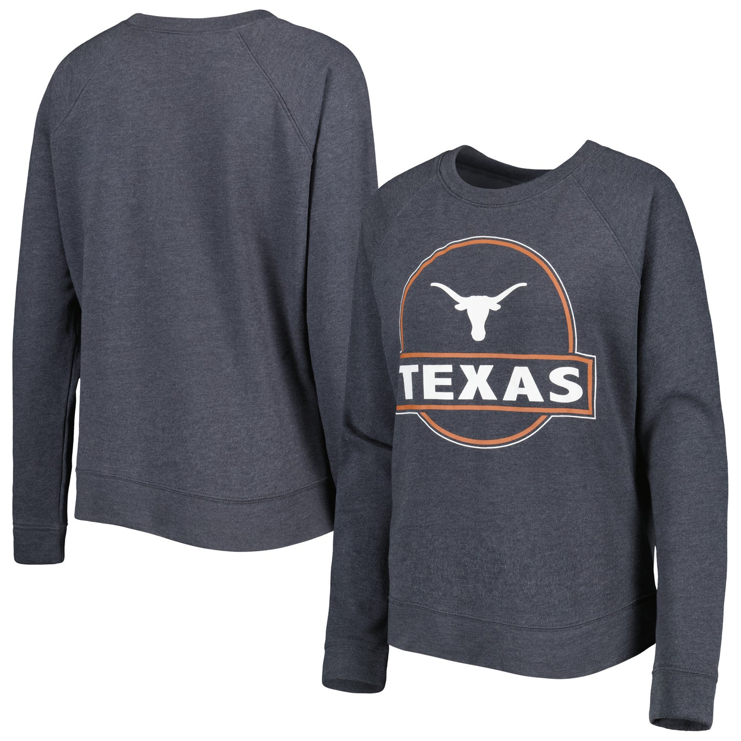 Women's Charcoal Texas Longhorns Prize Raglan Sweatshirt