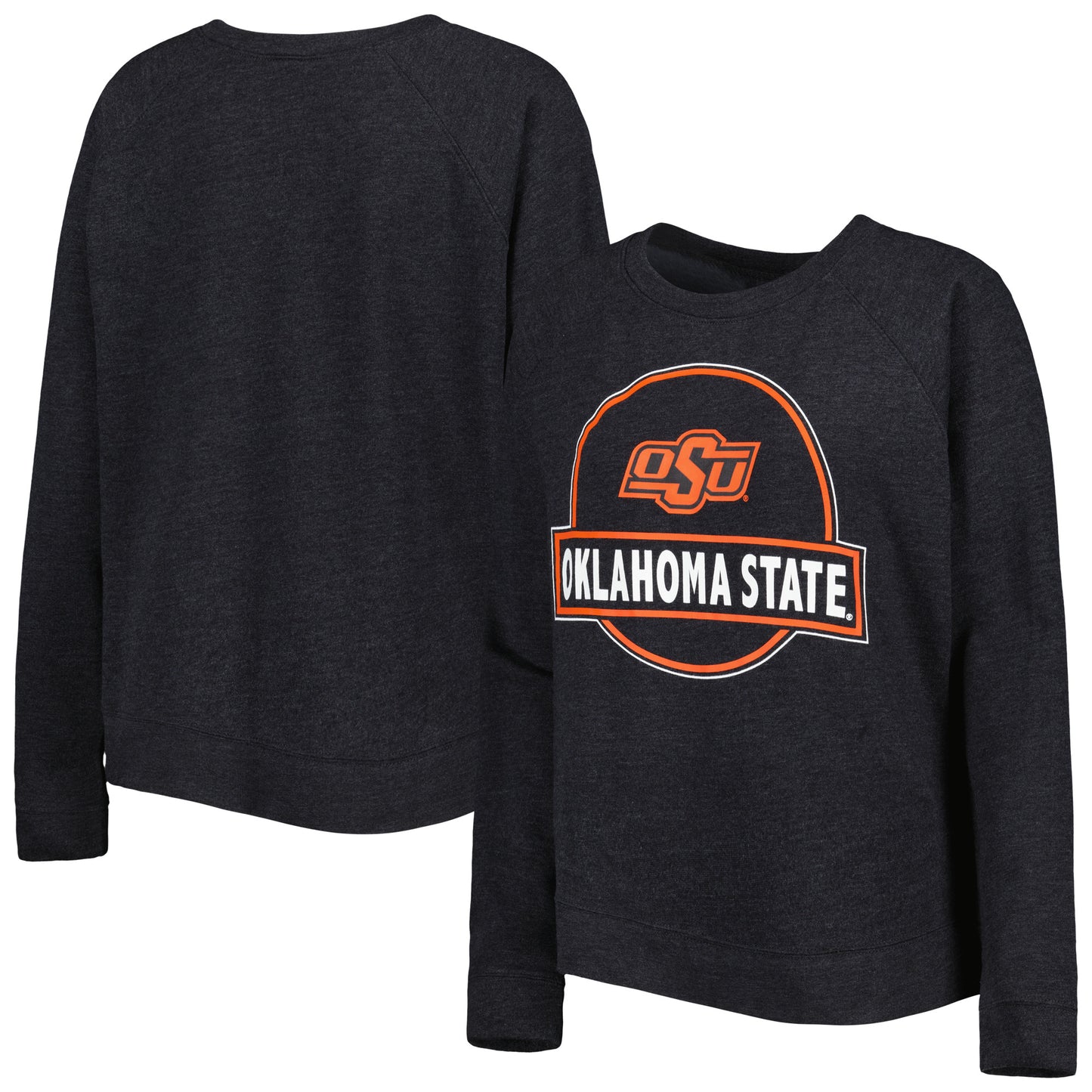 Women's Black Oklahoma State Cowboys Prize Raglan Sweatshirt