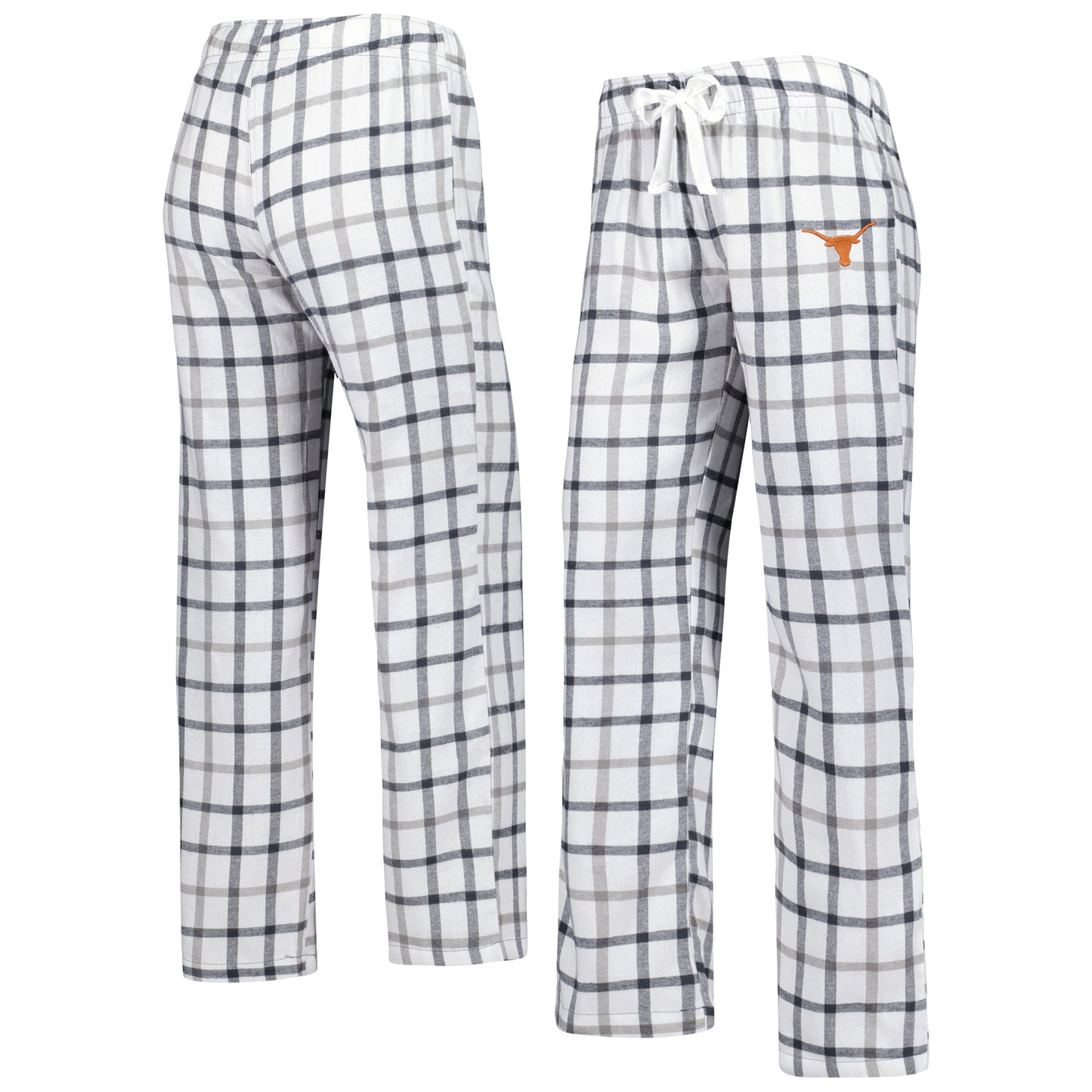 Women's White/Charcoal Texas Longhorns Trance Flannel Pants