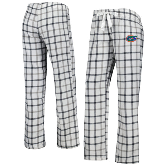 Women's White/Charcoal Florida Gators Trance Flannel Pants