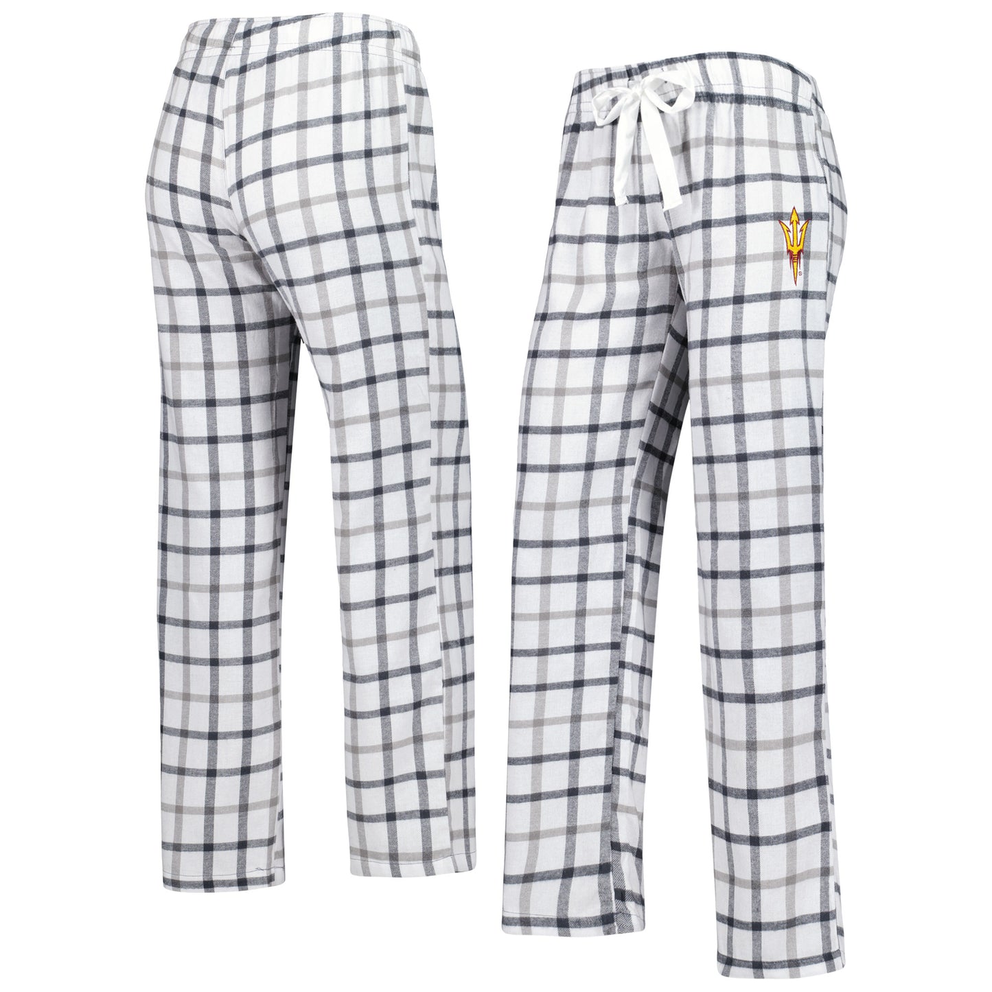 Women's White/Charcoal Arizona State Sun Devils Trance Flannel Pants