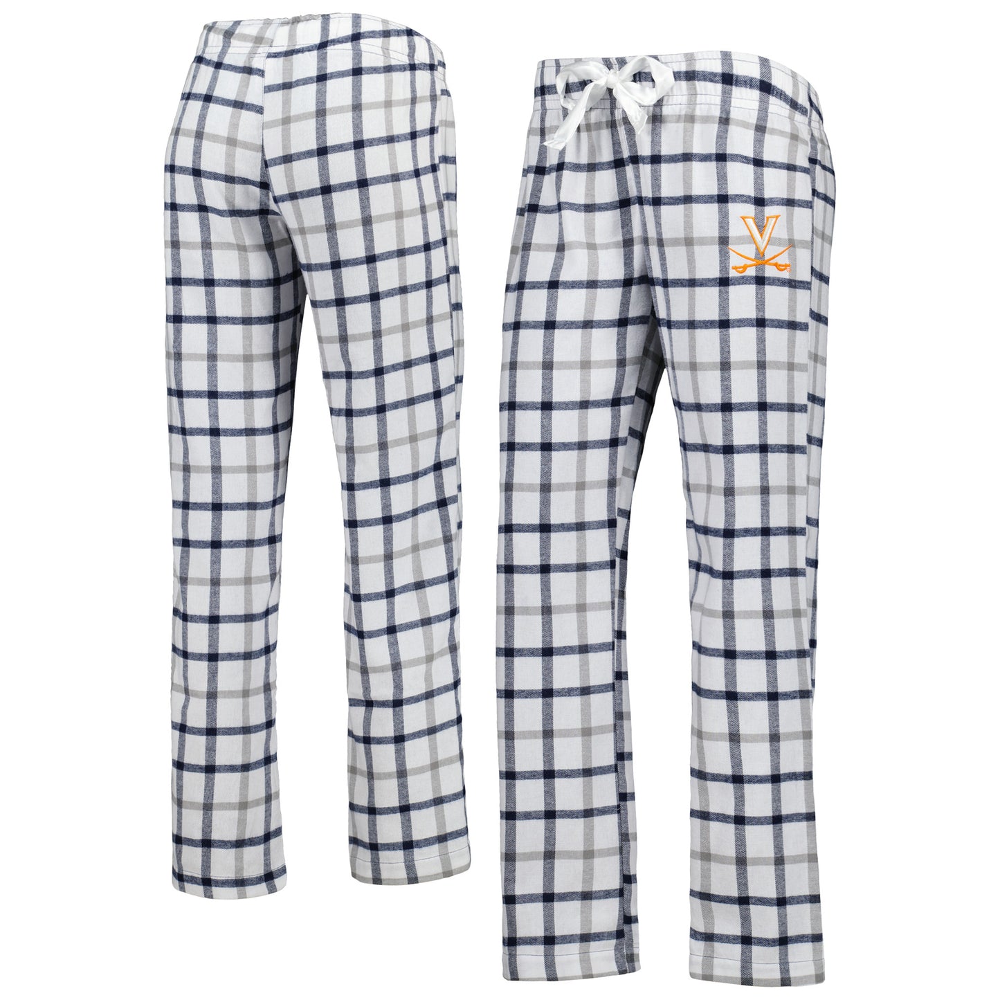 Women's White/Navy Virginia Cavaliers Trance Flannel Pants