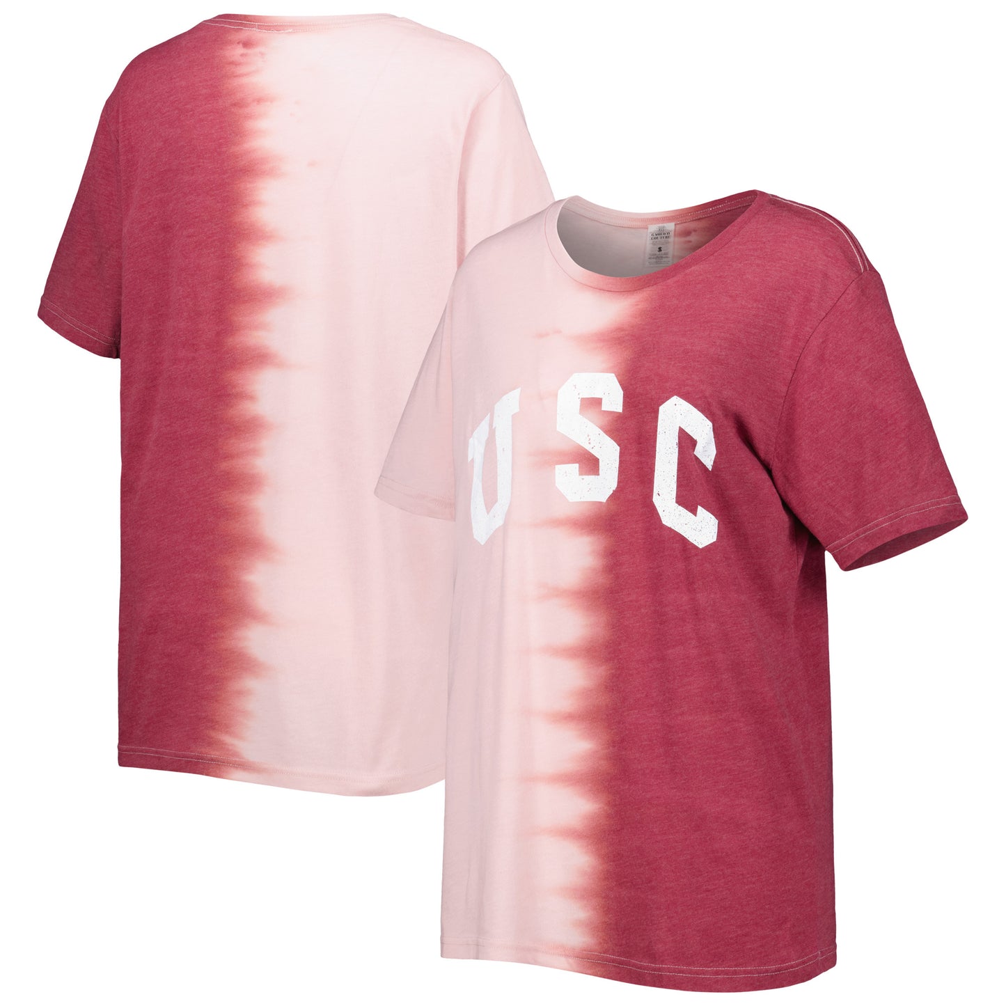 Women's Gameday Couture Cardinal USC Trojans Find Your Groove Split-Dye T-Shirt