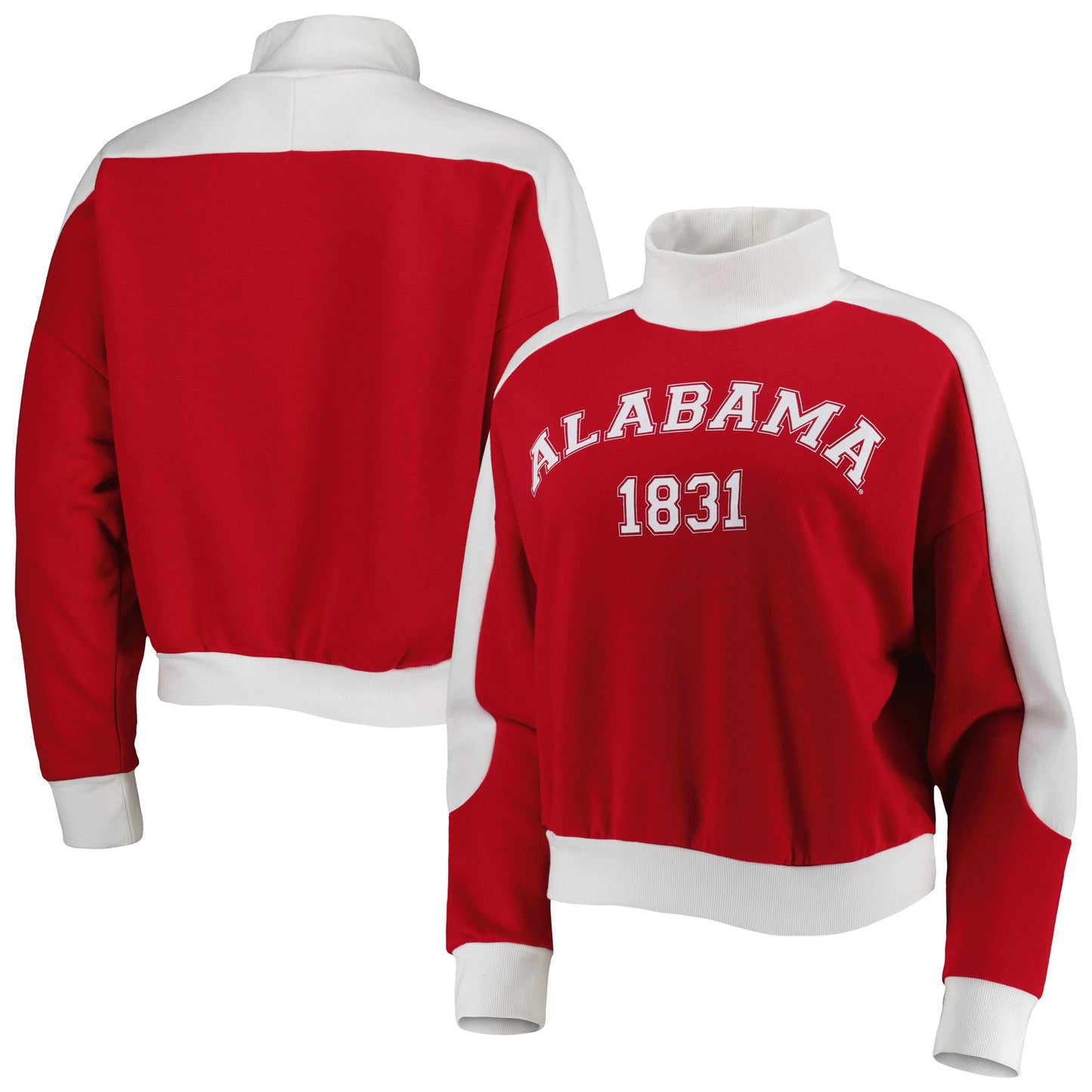 Women's Gameday Couture Crimson Alabama Crimson Tide Make it a Mock Sporty Pullover Sweatshirt