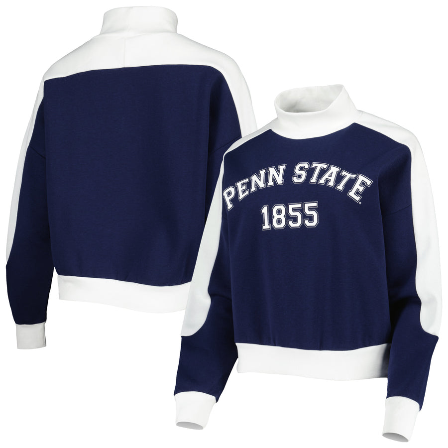 Women's Gameday Couture Navy Penn State Nittany Lions Make it a Mock Sporty Pullover Sweatshirt