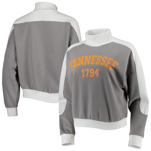 Women's Gameday Couture Gray Tennessee Volunteers Make it a Mock Sporty Pullover Sweatshirt