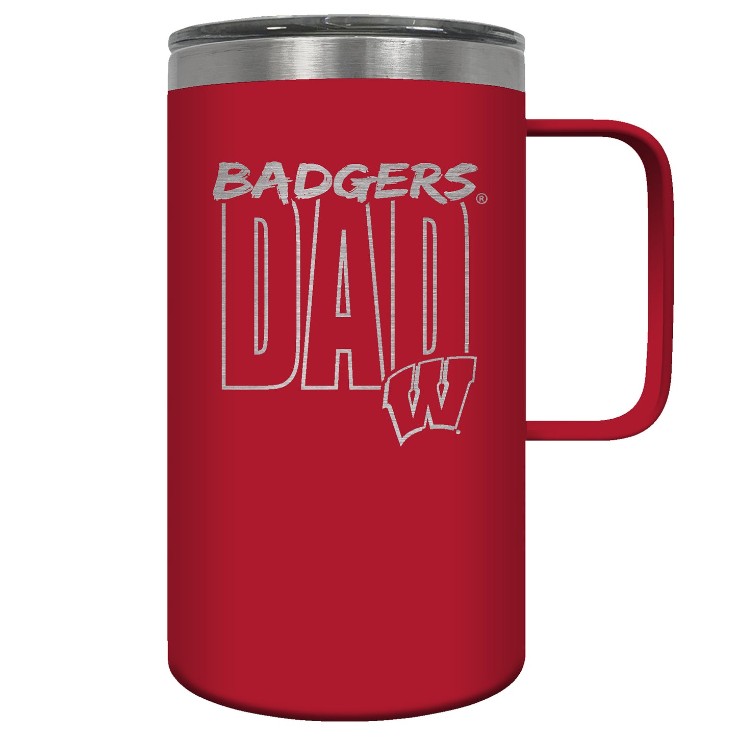 Wisconsin Badgers Dad 18oz. Hustle Travel Mug